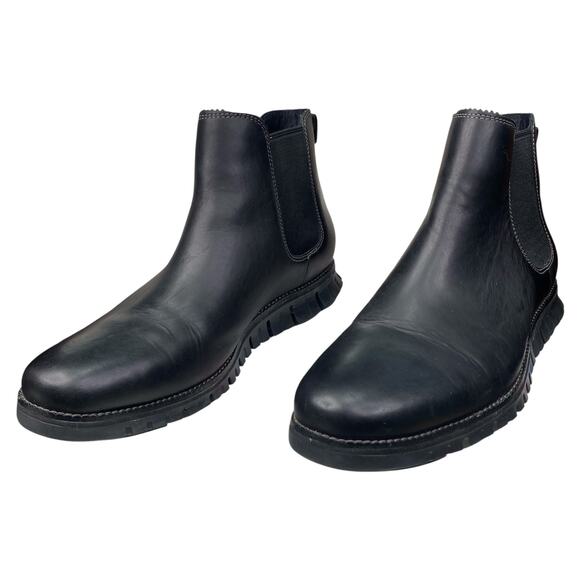 Cole Haan Men’s Zerogrand Black Leather Waterproof Chelsea Boot Size US 11 - Picture 6 of 11